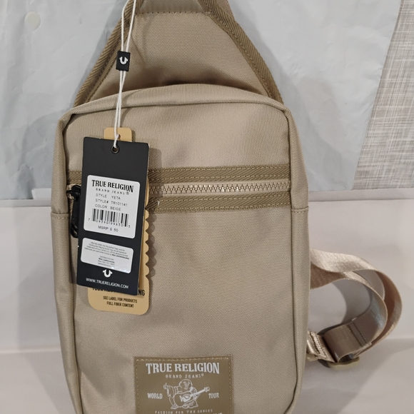 TRUE RELIGION Crossbody Bag Sling "YETA" TR101142 Breige BRAND-NEW w/tags β€οΈπ - Picture 10 of 14